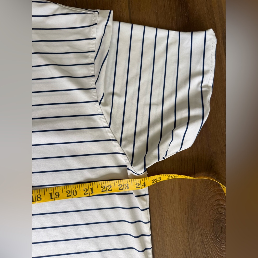 Rhoback "The Captain" Striped Performance Polo Men's Size XL Red White Blue - Picture 3 of 9